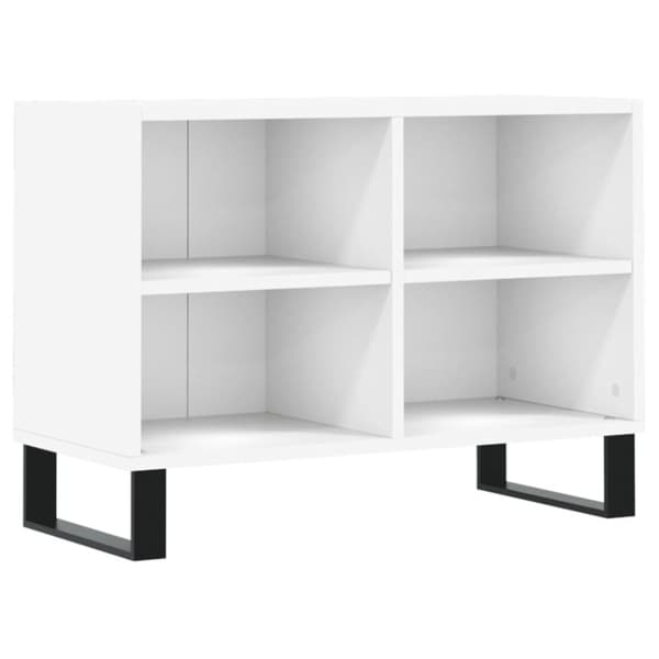 vidaXL TV-benk hvit 69,5x30x50 cm konstruert tre