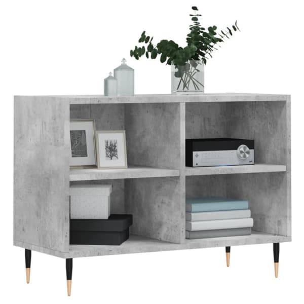 vidaXL TV-taso betoninharmaa 69,5x30x50 cm tekninen puu