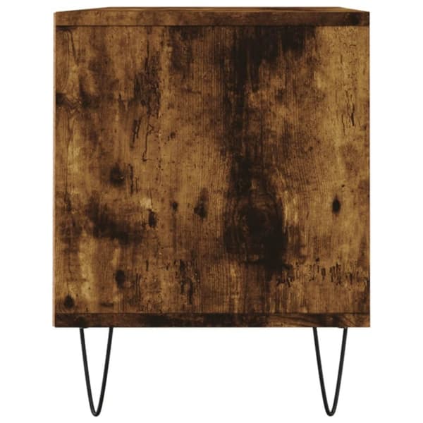 vidaXL Tv-bänk rökfärgad ek 100x34,5x44,5 cm konstruerat trä