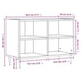 Miniatyrbilde 8 av 10: vidaXL TV-benk brun eik 69,5x30x50 cm konstruert tre