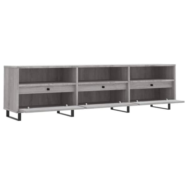 vidaXL tv-bord 150x30x44,5 cm konstrueret træ grå sonoma-eg