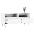 Miniatyrbilde 3 av 11: vidaXL TV-benk hvit 100x34,5x44,5 cm konstruert tre