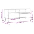 Miniatyrbilde 10 av 11: vidaXL TV-benk hvit 100x34,5x44,5 cm konstruert tre