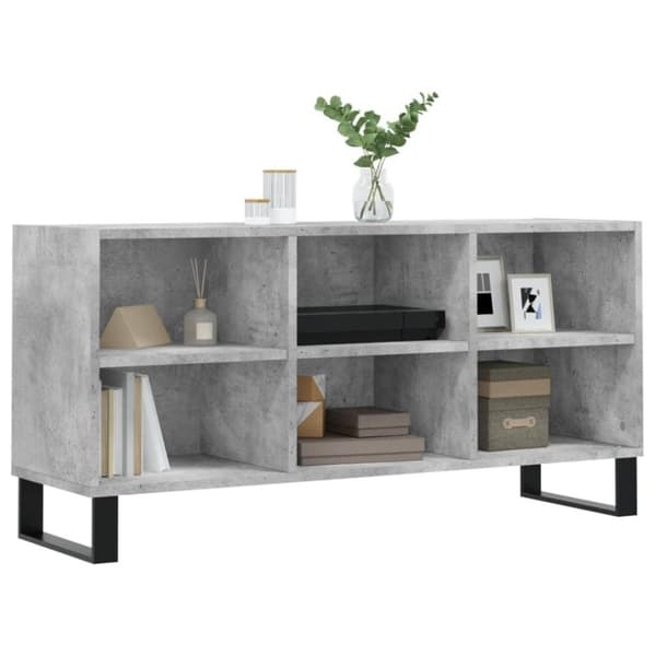 vidaXL Tv-bänk betonggrå 103,5x30x50 cm konstruerat trä