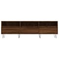 Miniatyrbillede 4 af 11: vidaXL tv-bord 150x30x44,5 cm konstrueret træ brun egetræsfarve