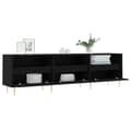 Miniatyrbillede 3 af 11: vidaXL tv-bord 150x30x44,5 cm konstrueret træ sort