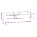 Miniatyrbillede 10 af 11: vidaXL tv-bord 150x30x44,5 cm konstrueret træ sort