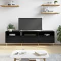 Miniatyrbillede 11 af 11: vidaXL tv-bord 150x30x44,5 cm konstrueret træ sort