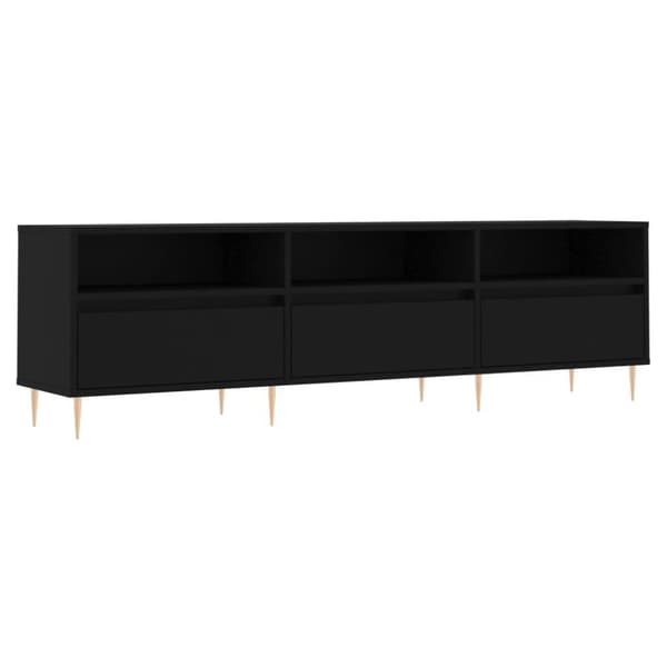vidaXL tv-bord 150x30x44,5 cm konstrueret træ sort