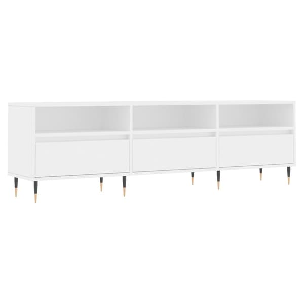 vidaXL tv-bord 150x30x44,5 cm konstrueret træ hvid