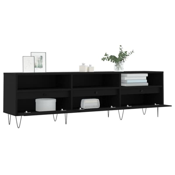 vidaXL Tv-bänk svart 150x30x44,5 cm konstruerat trä