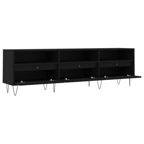 vidaXL Tv-bänk svart 150x30x44,5 cm konstruerat trä