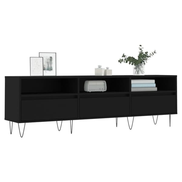 vidaXL Tv-bänk svart 150x30x44,5 cm konstruerat trä