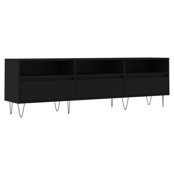 vidaXL Tv-bänk svart 150x30x44,5 cm konstruerat trä