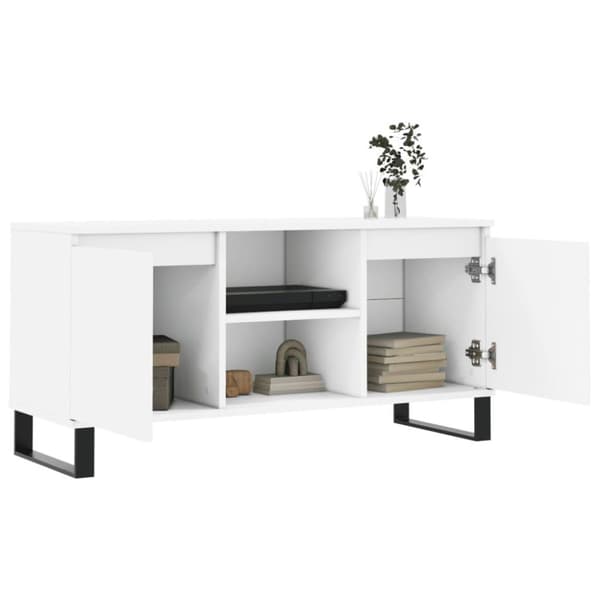 vidaXL tv-bord 104x35x50 cm konstrueret træ hvid
