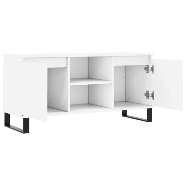vidaXL tv-bord 104x35x50 cm konstrueret træ hvid