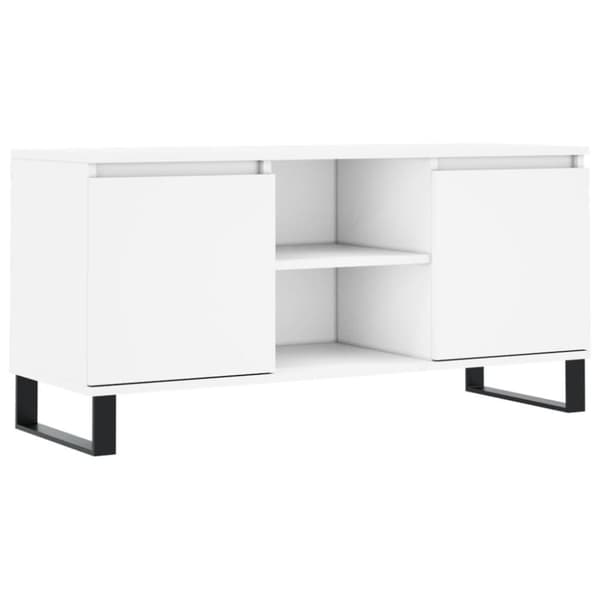 vidaXL tv-bord 104x35x50 cm konstrueret træ hvid