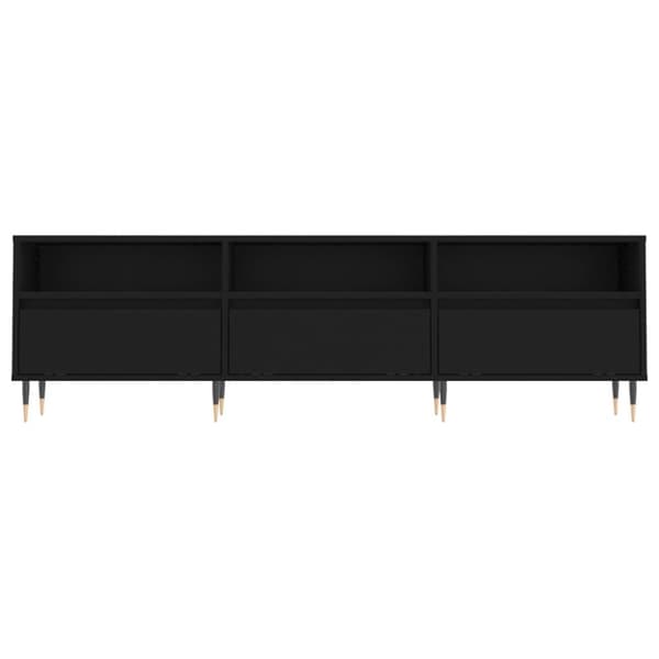 vidaXL TV-benk svart 150x30x44,5 cm konstruert tre