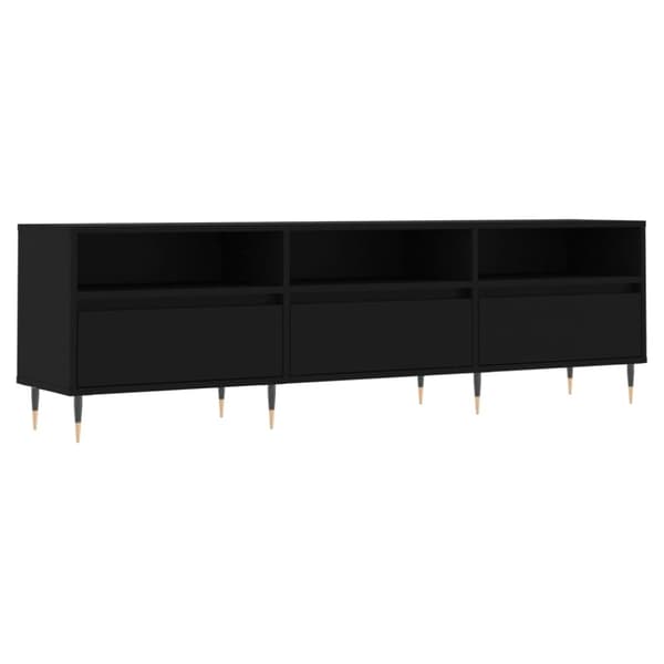 vidaXL TV-benk svart 150x30x44,5 cm konstruert tre