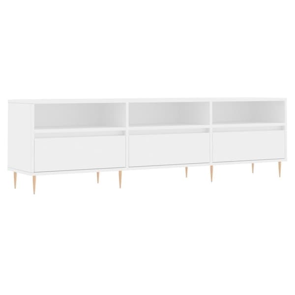 vidaXL Tv-bänk vit 150x30x44,5 cm konstruerat trä
