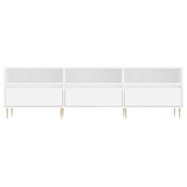 vidaXL tv-bord 150x30x44,5 cm konstrueret træ hvid