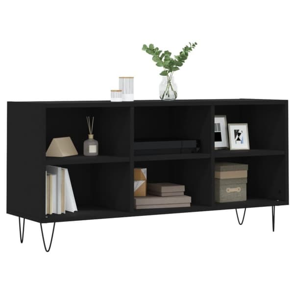 vidaXL tv-bord 103,5x30x50 cm konstrueret træ sort
