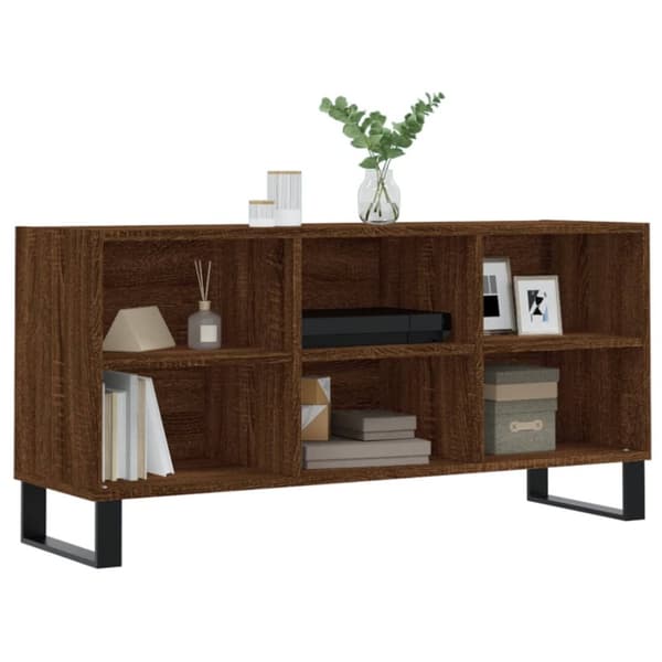 vidaXL TV-benk brun eik 103,5x30x50 cm konstruert tre