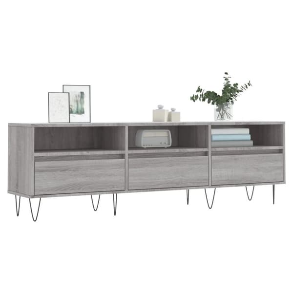 vidaXL TV-taso harmaa Sonoma 150x30x44,5 cm tekninen puu