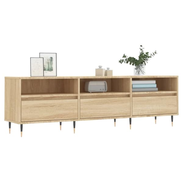 vidaXL tv-bord 150x30x44,5 cm konstrueret træ sonoma-eg