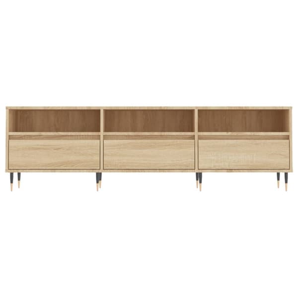 vidaXL tv-bord 150x30x44,5 cm konstrueret træ sonoma-eg