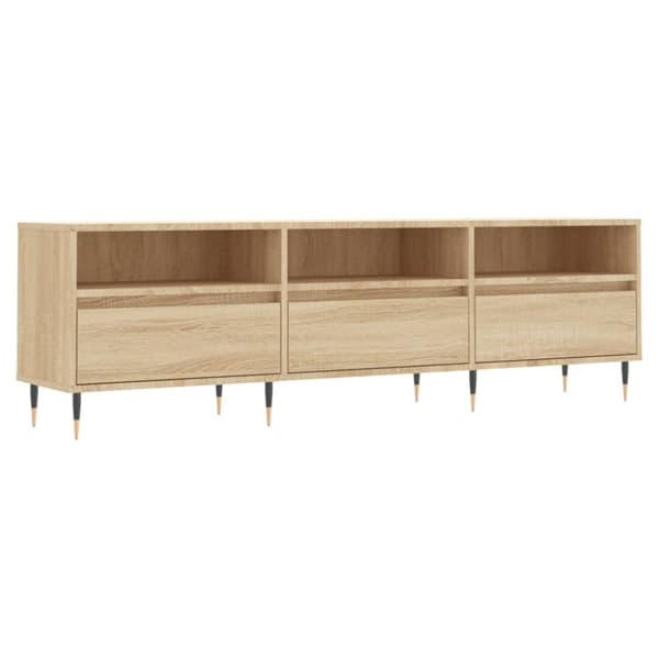 vidaXL tv-bord 150x30x44,5 cm konstrueret træ sonoma-eg