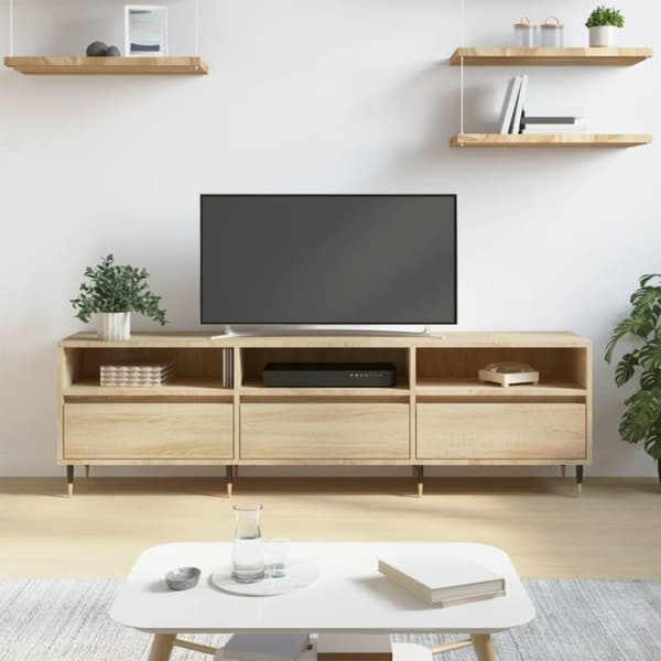 vidaXL TV-benk sonoma eik 150x30x44,5 cm konstruert tre