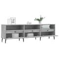 Miniatyrbilde 3 av 11: vidaXL TV-benk betonggrå 150x30x44,5 cm konstruert tre