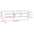 Miniatyrbilde 10 av 11: vidaXL TV-benk betonggrå 150x30x44,5 cm konstruert tre