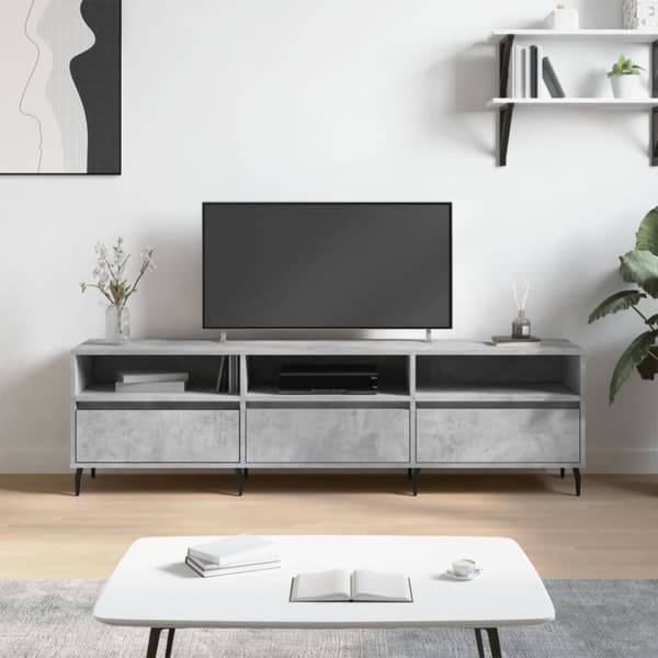vidaXL TV-benk betonggrå 150x30x44,5 cm konstruert tre