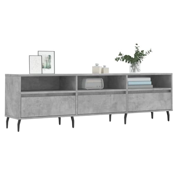 vidaXL TV-benk betonggrå 150x30x44,5 cm konstruert tre