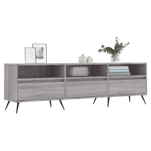 vidaXL TV-benk grå sonoma 150x30x44,5 cm konstruert tre