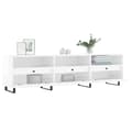 Miniatyrbillede 3 af 11: vidaXL tv-bord 150x30x44,5 cm konstrueret træ hvid højglans