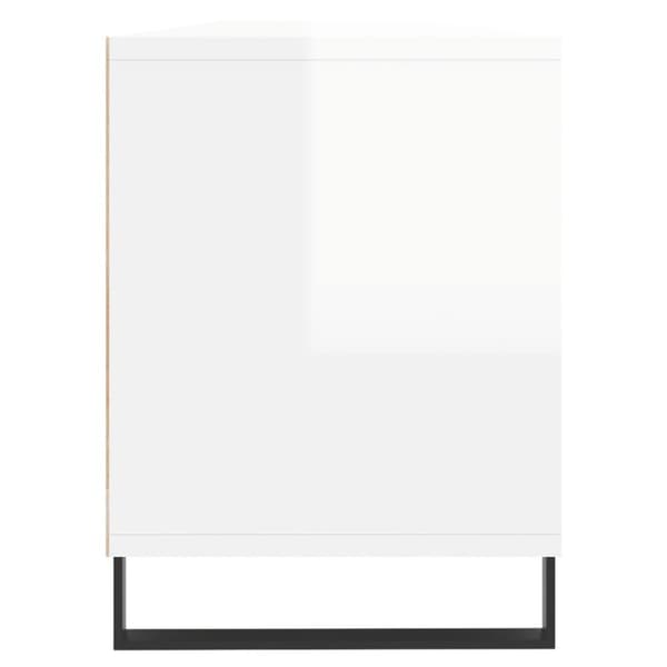 vidaXL TV-benk høyglans hvit 150x30x44,5 cm konstruert tre