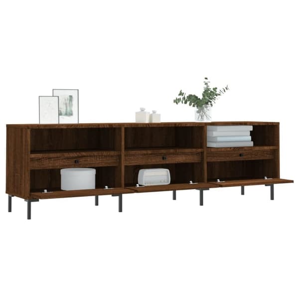 vidaXL TV-benk brun eik 150x30x44,5 cm konstruert tre