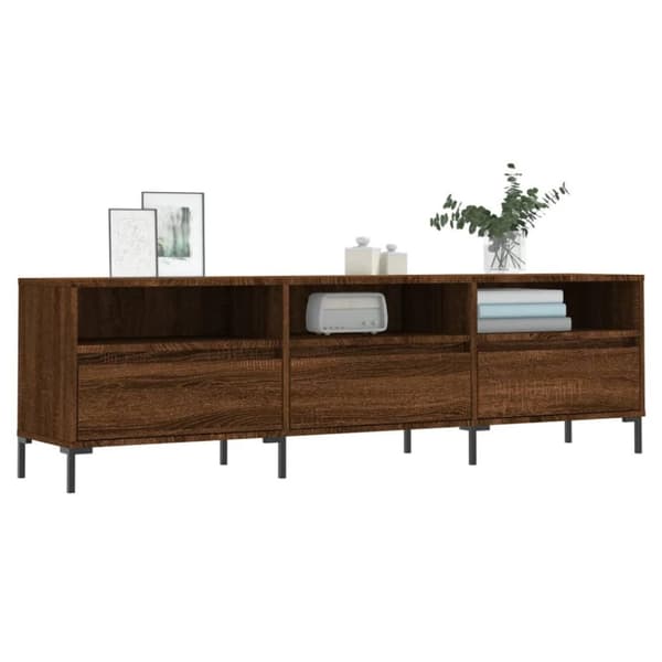vidaXL TV-benk brun eik 150x30x44,5 cm konstruert tre
