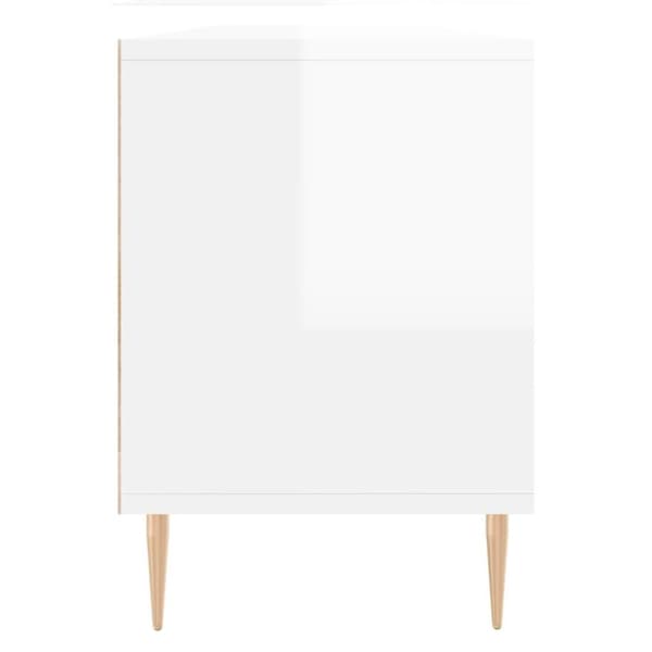 vidaXL TV-taso korkeakiilto valkoinen 150x30x44,5 cm tekninen puu