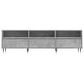 Miniatyrbilde 4 av 11: vidaXL TV-benk betonggrå 150x30x44,5 cm konstruert tre
