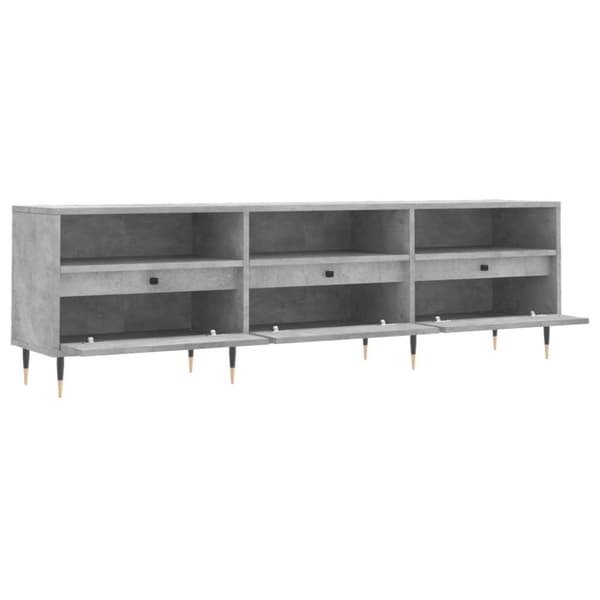 vidaXL TV-benk betonggrå 150x30x44,5 cm konstruert tre