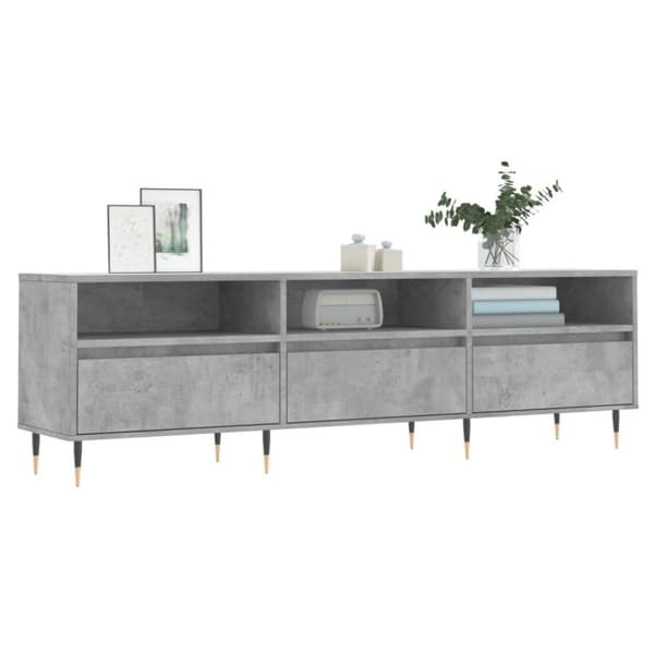 vidaXL TV-benk betonggrå 150x30x44,5 cm konstruert tre