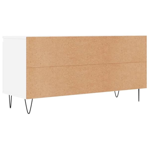 vidaXL TV-benk hvit 104x35x50 cm konstruert tre