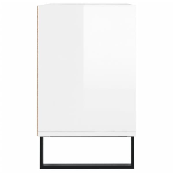 vidaXL TV-benk høyglans hvit 103,5x30x50 cm konstruert tre