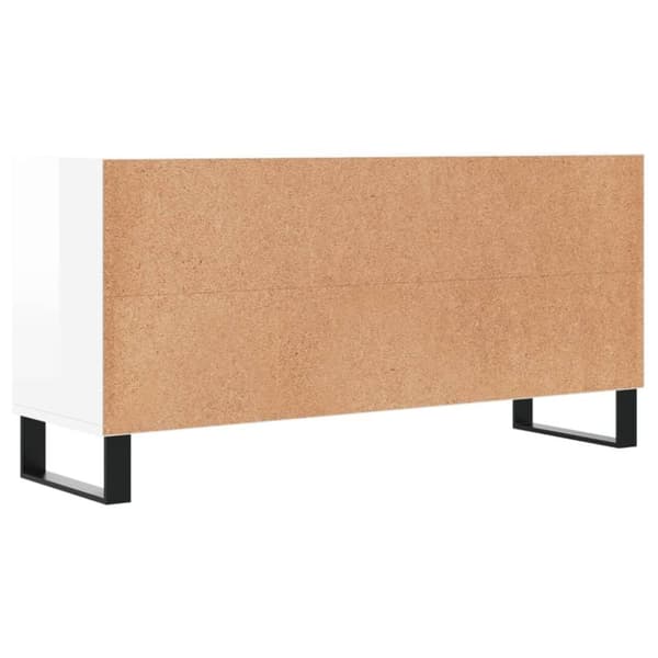 vidaXL TV-benk høyglans hvit 103,5x30x50 cm konstruert tre