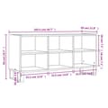 Miniatyrbilde 8 av 10: vidaXL TV-benk høyglans hvit 103,5x30x50 cm konstruert tre