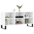 Miniatyrbilde 2 av 10: vidaXL TV-benk høyglans hvit 103,5x30x50 cm konstruert tre